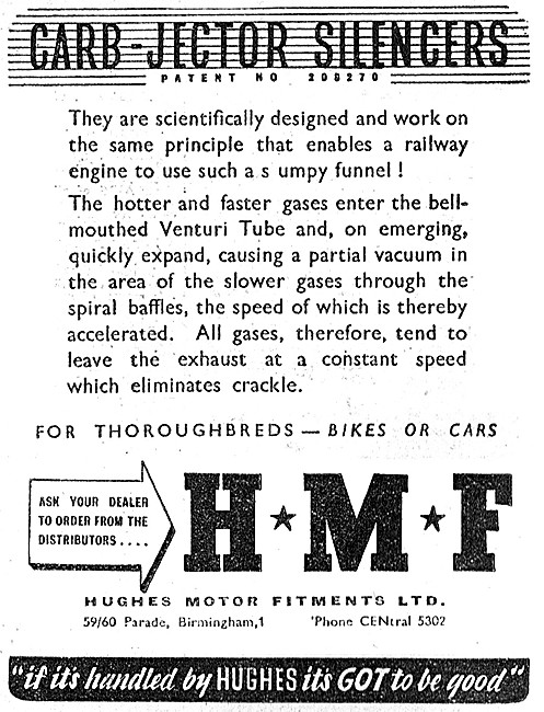 HMF Motor Cycle Accessories 1947                                 