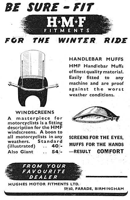 HMF Motor Cycle Accessories 1949                                 