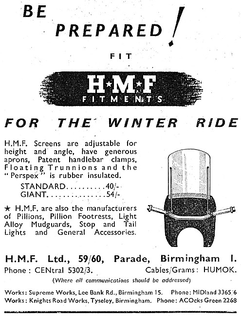 HMF Motor Cycle Accessories - HMF Windshield                     