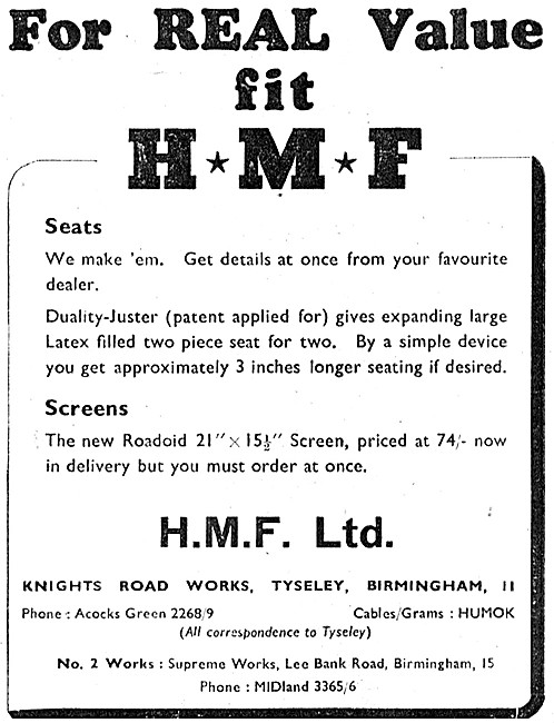 HMF Seats & Screens                                              