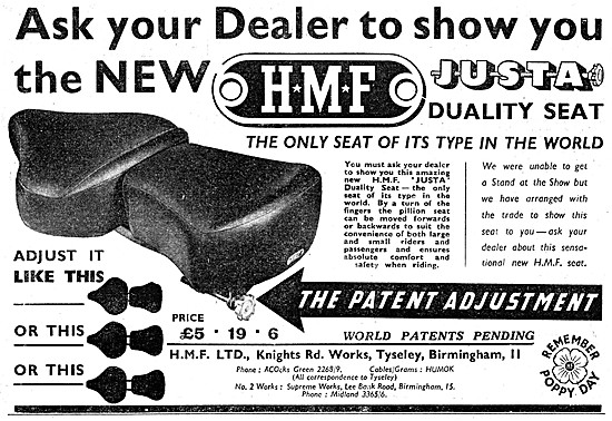 HMFJusta Dual Seat - HMF Adjustable Dual Seat                    