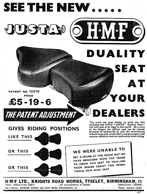 HMFJusta Dual Seat 1952                                          