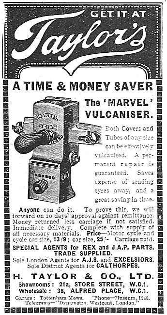 Taylors Marvel Motor Cycle Tyre Vulcaniser                       