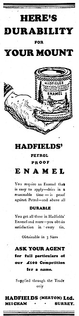 Hadfields Petrol Proof Enamel Paints                             