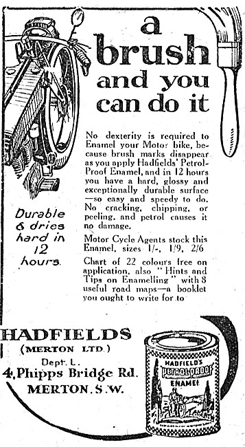 Hadfields Petrol Proof Enamels                                   