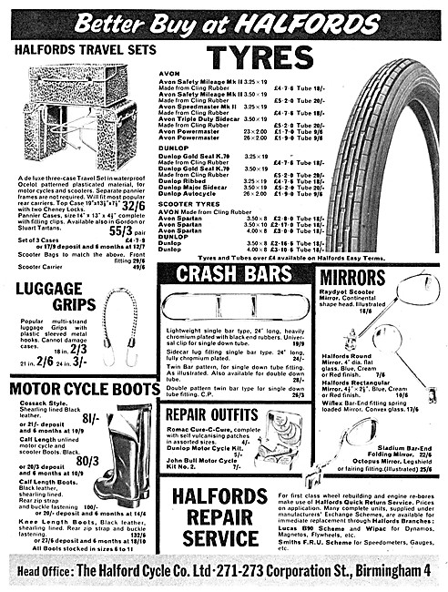 Halfords Motorcycle Accessories 1963 Catalogue                   