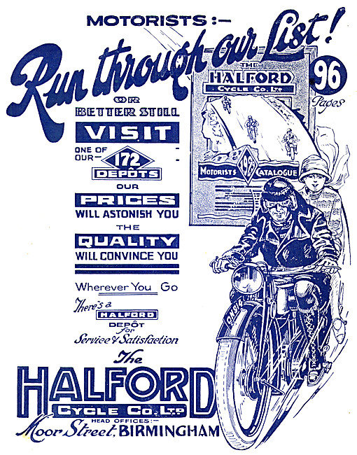 Halfords 1929 Motorists & Motor Cyclists Catalogue               
