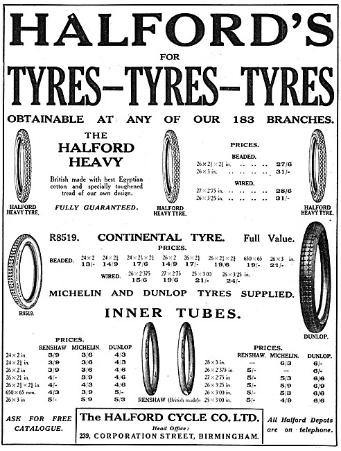 Halfords Motor Cycle Accessories - Halfor Heavy Motor Cycle Tyres