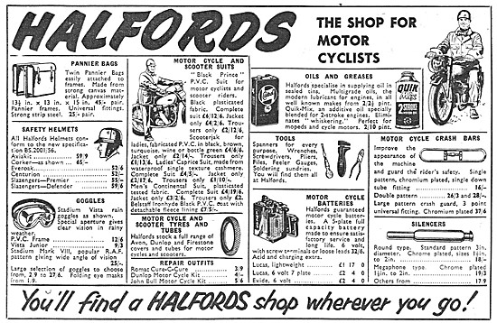 Halfords Motor Cycle Parts & Accessories                         
