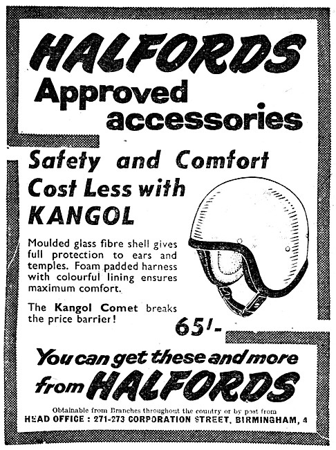 Halfords Motor Cycle Accessories - Halfords Kangol Helmets       
