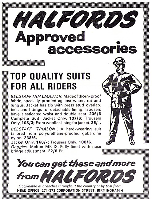 Halfords Motor Cycle Accessories - Belstaff Trialmaster Suit     