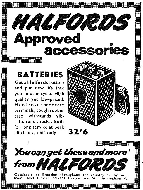 Halfords Motorcycle Accessories - Halfords Battery               