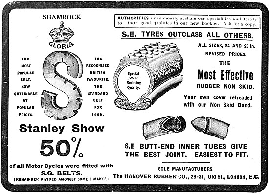 Hanover Rubber Shamrock-Gloria Belts - Shamrock-Excelsior Tyres  