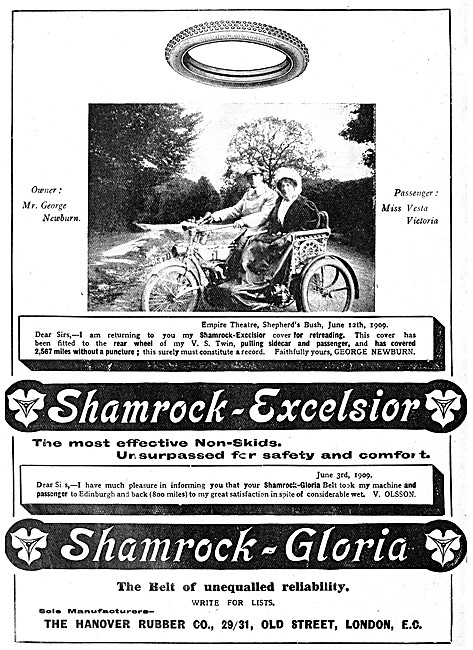 Hanover Rubber Shamrock-Gloria Belts - Shamrock-Excelsior Tyres  