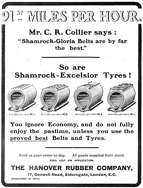 Shamrock-Excelsior Motor Cycle Tyres                             
