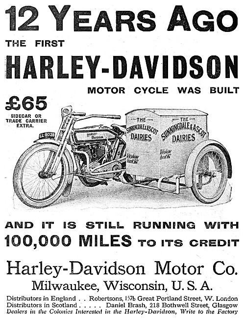 Sunningdale & Ascot Dairy Harley-Davidson Commercial Combination 