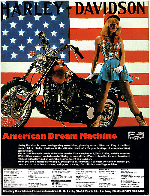 1980 Harley-Davidson V Twin Touring Motorcycles Advert           