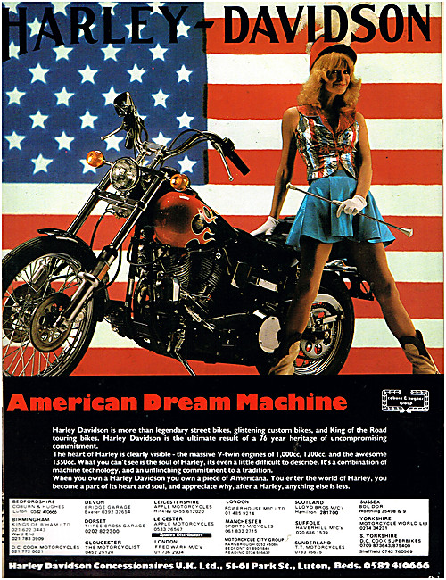 1980 Harley-Davidson V Twin Touring Motorcycles Advert           