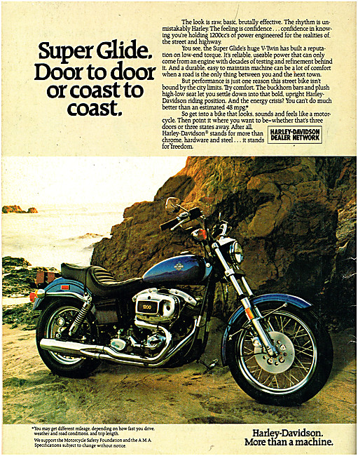 1980 Harley-Davidson Super Glide 1200 cc                         