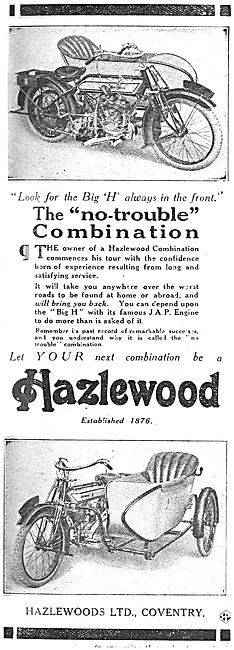 Hazlewood Big H Motor Cycle Combination1920                      