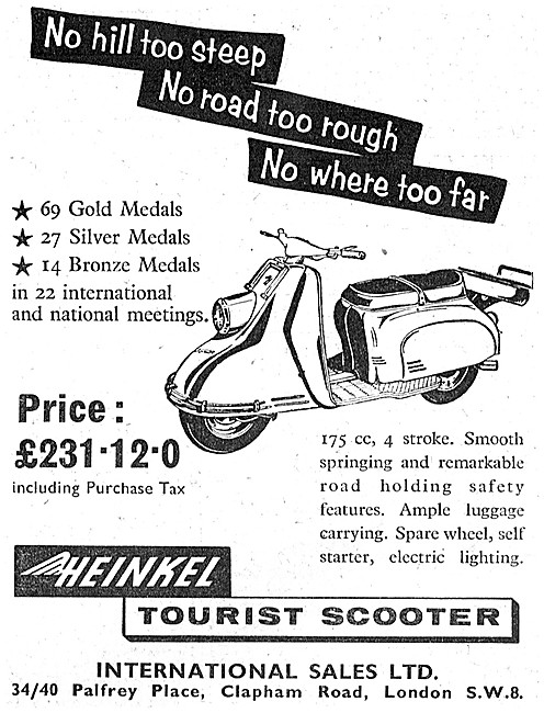 Heinkel Tourist Motor Scooter 175 cc                             