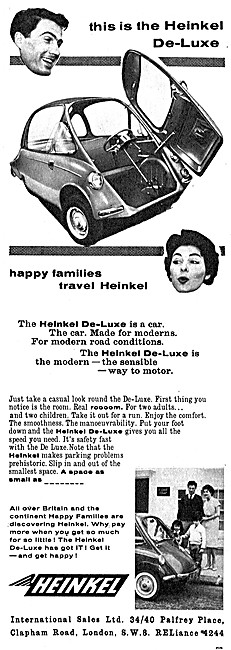 Heinkel De-Kuxe Bubble Car - Heinkel Three Wheeler Microcar      