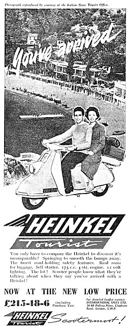 1960 Heinkel Tourist Motor Scooter                               