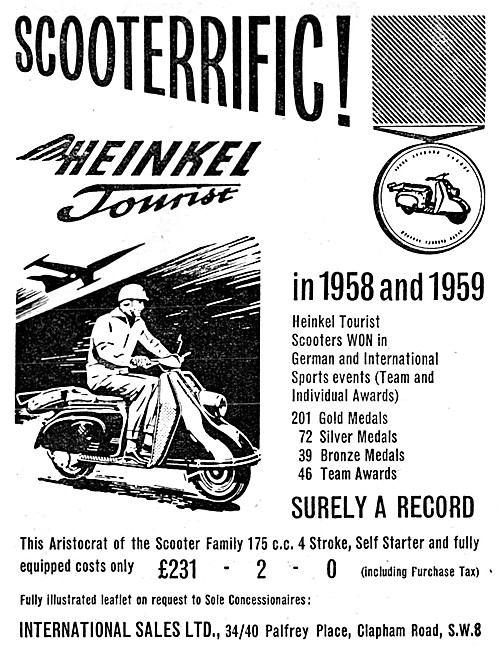 Heinkel Tourist Motor Scooter 175 cc                             