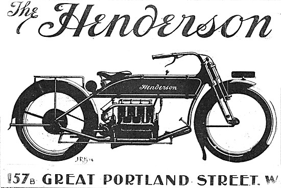 1914 Henderson Four Cylinder Motor Cycle Advert                  