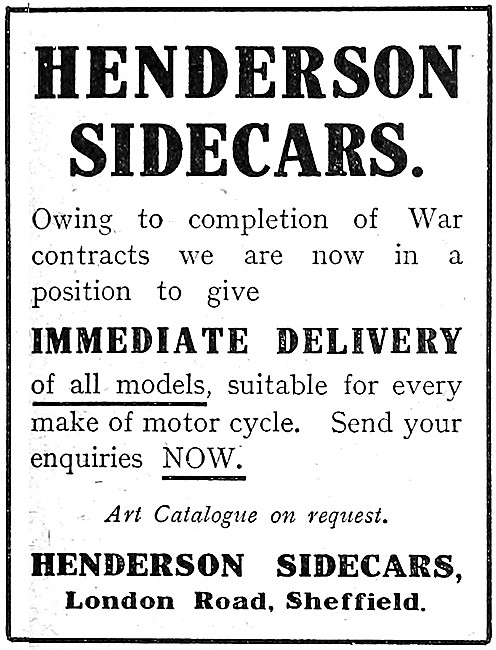 Henderson Sidecars 1916                                          