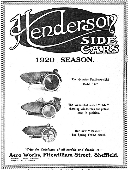 1919 Henderson Sidecar Range                                     