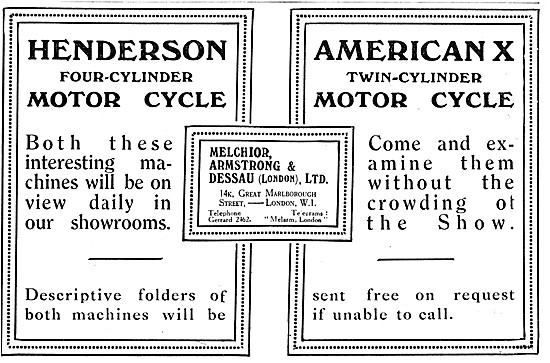 Henderson Motor Cycles - American X Twin Cylinder Motor Cycle    