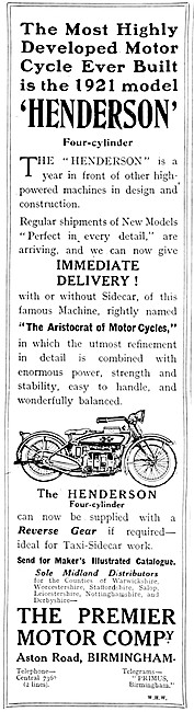 Sheffield Henderson Four-Cylinder Motor Cycle                    