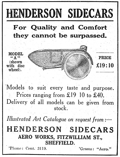 1922 Disc Wheel Henderson Model A Sidecar                        