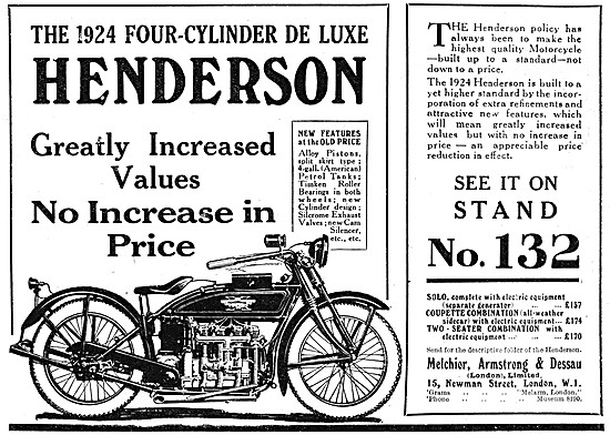 1923 Henderson Motor Cycle                                       