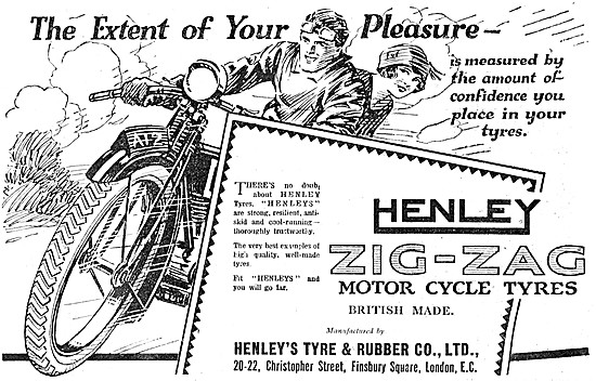 Henley Zig-Zag Motor Cycle Tyres                                 