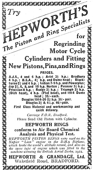 Hepworths Pistons & Piston Rings                                 