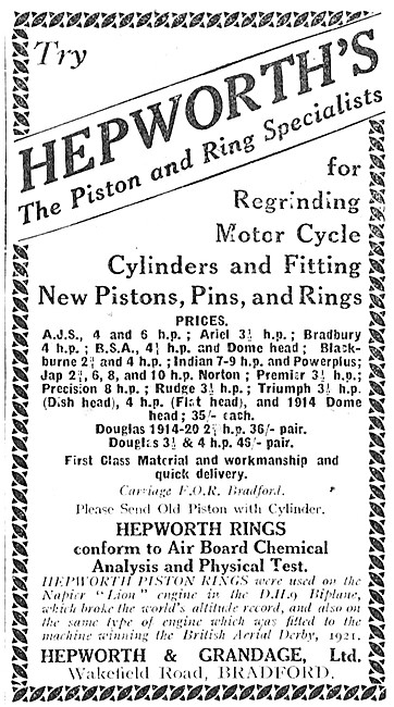 Hepolite Pistons - Hepworths Piston Rings                        