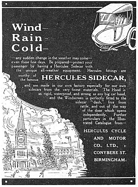 1915 Hercules Sidecars                                           