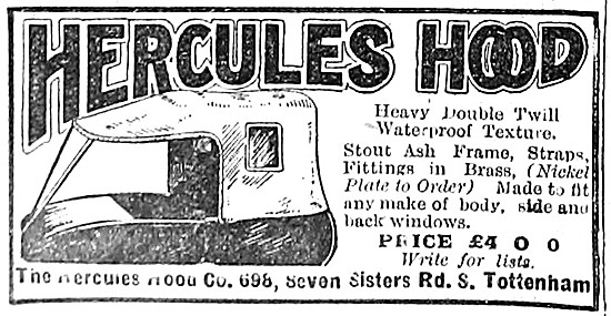 Hercules Sidecar Hoods 1920                                      