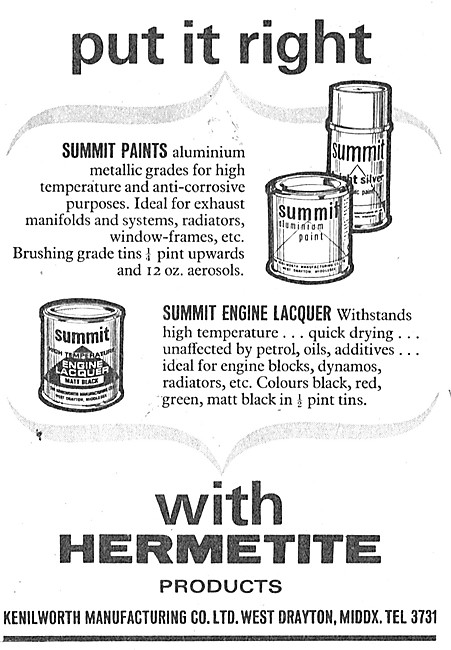 Hermetite Summit Paints & Engine Lacquers                        