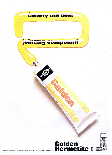 Golden Hermetite Jointing Compound 1973 Advert                   