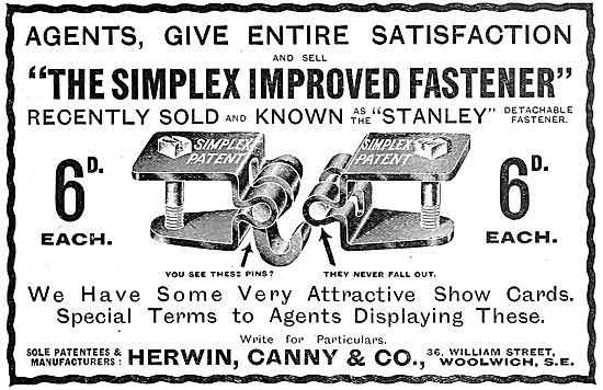 Herwin Canny Simplex Belt Fasteners                              