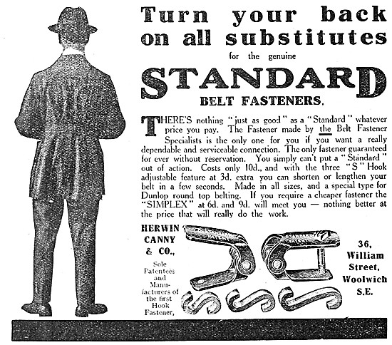 Herwin Canny Standard Belt Fasteners 1914                        