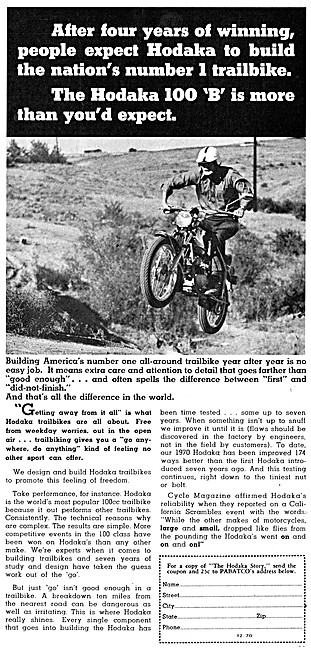 Hodaka Motor Cycles - Hodaka 100B Trail Bike                     