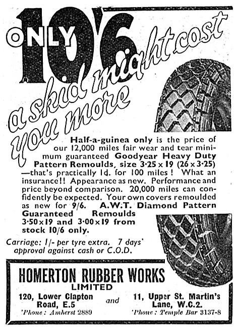 Homerton Motor Cycle Tyres                                       