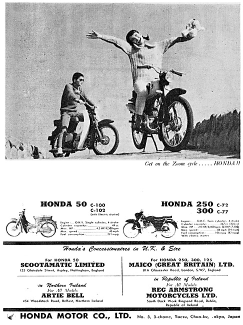 1960 Honda 50 C-102 - Honda 300 C77                              