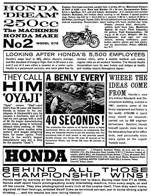 Honda C72 Dream 250cc                                            