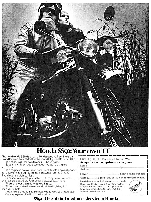 Honda SS50 Motorcycle                                            