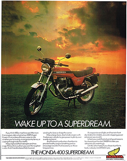 1979 Honda 400N Super Dream                                      